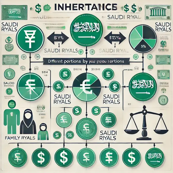 طريقة تقسيم المواريث بالريال بالسعودية - محامي ورث